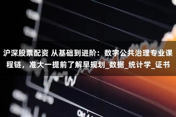 沪深股票配资 从基础到进阶：数字公共治理专业课程链，准大一提前了解早规划_数据_统计学_证书